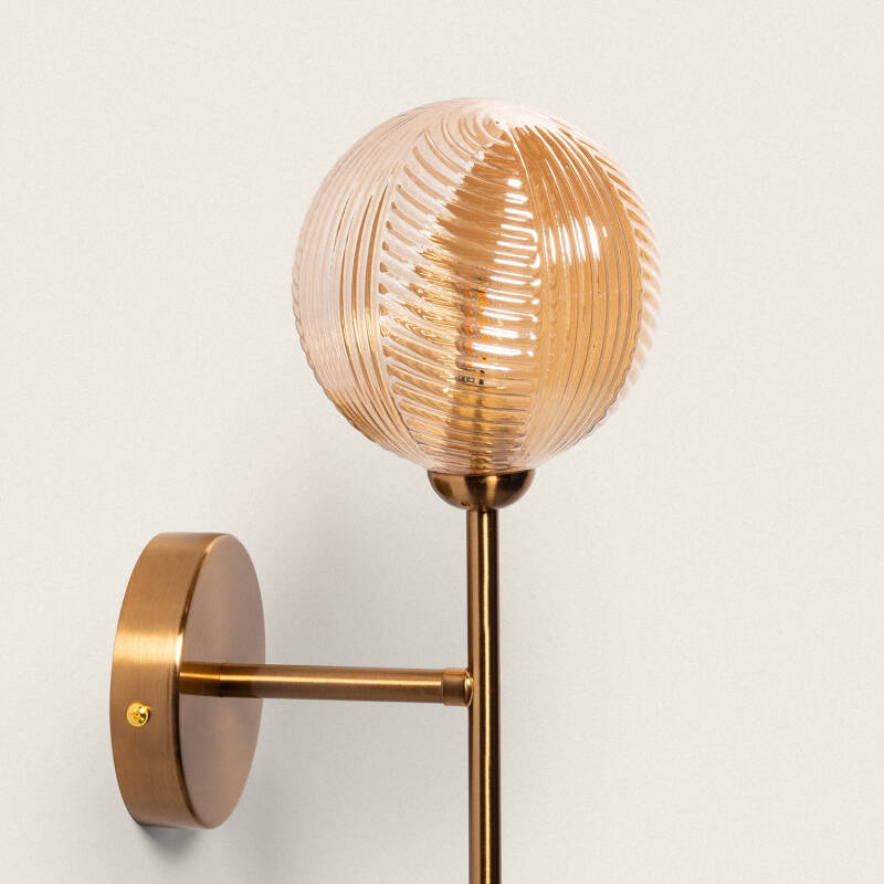 Bild von Wandleuchte Metall Und Glas Abbie