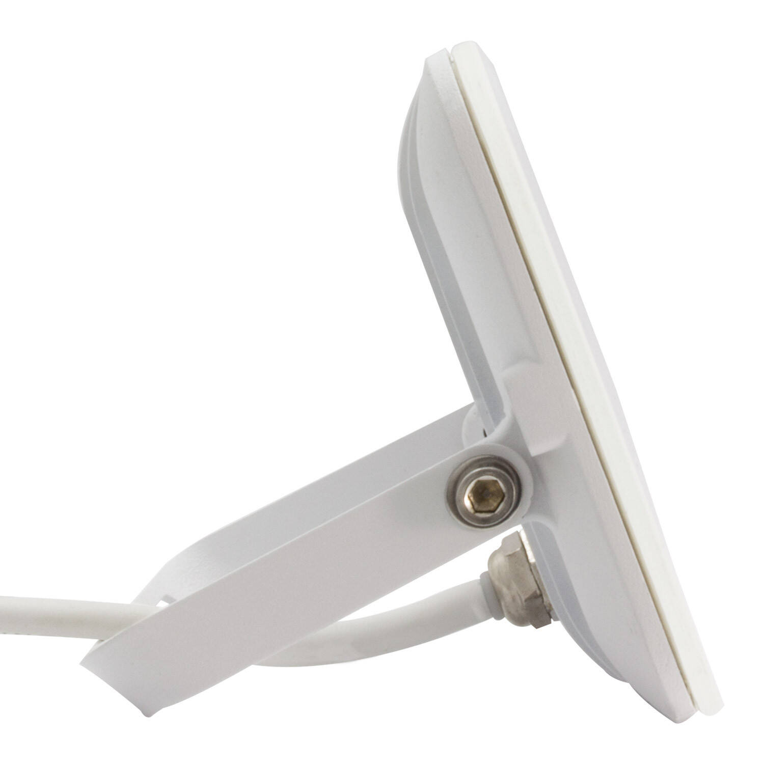 Naświetlacz LED 20W 120lm/W IP65 Slim Szklany Biały - widok szczegółowy