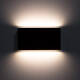 Image de Applique Murale LED Extérieure Kaira 10W Éclairage Double Face Rectangulaire Noire