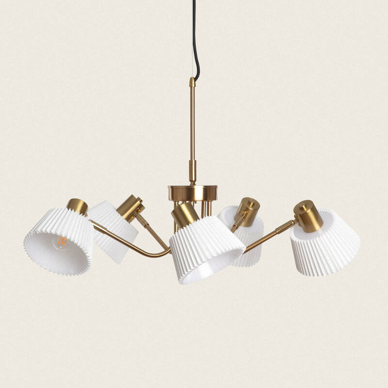 LEDKIA Pendelleuchte Jigger – Weiß, Metall, Für E27 Birnen, Höhe 31 Cm