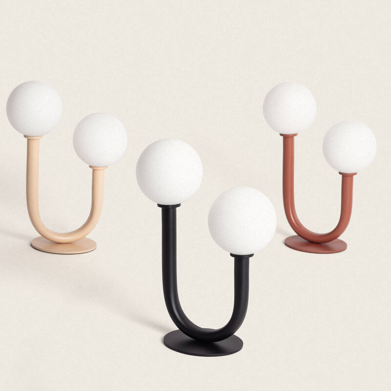 Image of Zeina Metal & Glass Table Lamp 