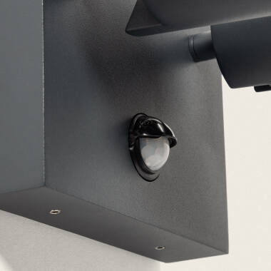 Afbeelding van Wandlamp Outdoor LED 18W Aluminium CCT Selecteerbaar Twee Spots met Bewegingssensor Kuriya