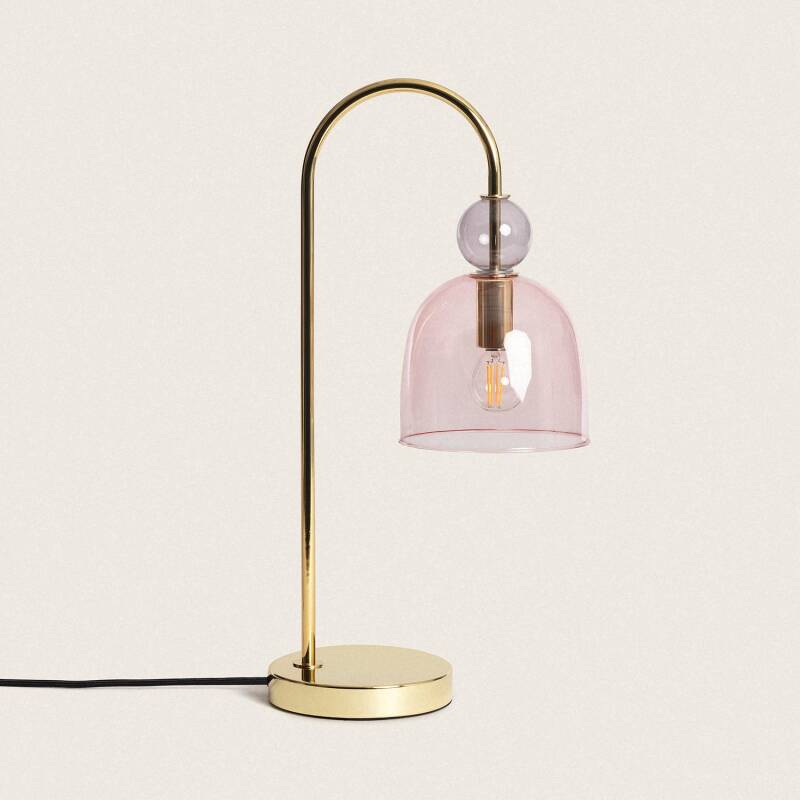 Image of Baudelaire Metal & Glass Table Lamp 