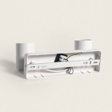 Image de Plafonnier Orientable Aluminium 2 Spots Blanc Cora