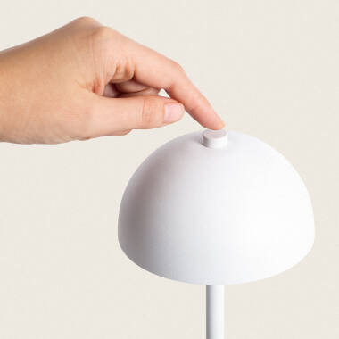 Image of Kael Portable Metal LED Table Lamp with USB Rechargeable Battery