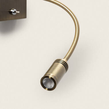 Image of Apsley 2.5W Metal Wall Lamp with USB Port