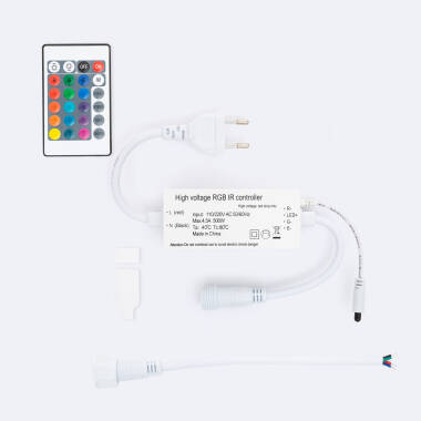 Přijímač pro Kulatou LED Hadici  220V AC 36 LED/m RGB IP65 Střih každých 100 cm