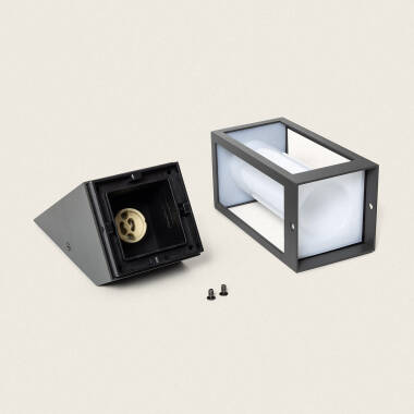 Image of Maine Aluminium & Glass Outdoor Wall Lamp 