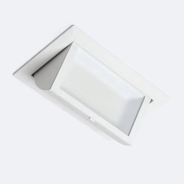 Downlight LED 40W Rectangulaire Orientable Chip OSRAM CCT Sélectionnable 120 lm/W Coupe 227x130 mm