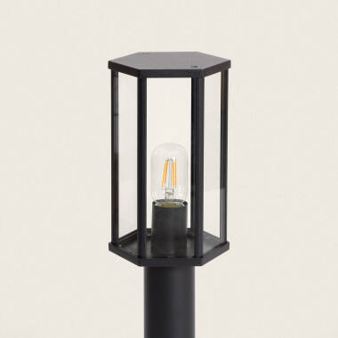 Image of Harlech Aluminium & Glass Outdoor Bollard 65cm 