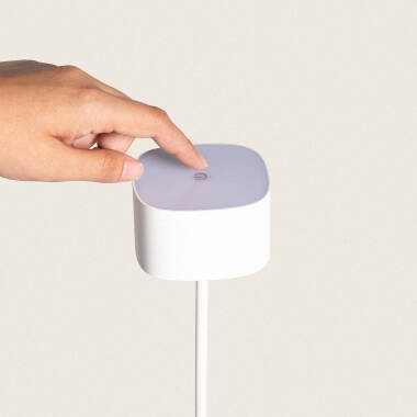 Afbeelding van LED Tafellamp met oplaadbare USB-batterij metaal Mounka Square