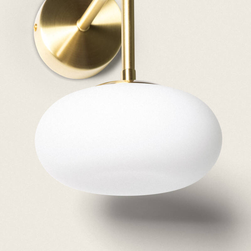 Image of Keyla 6W Metal & Glass LED Wall Lamp