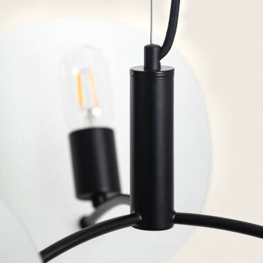 Image of Metal and Glass Pendant Lamp Genaro