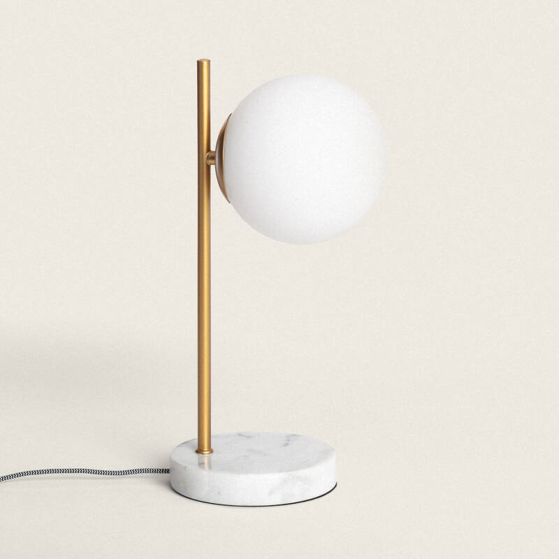 Immagine di Lampada da Tavolo Metallo e Vetro Lune
