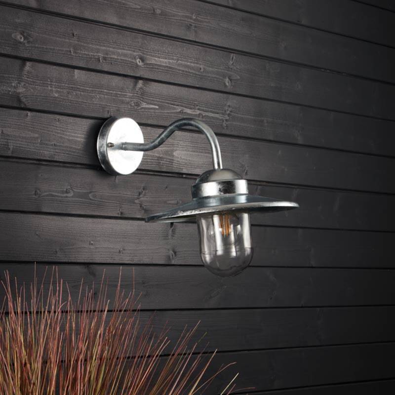 Image of Perth Galvanised Steel Outdoor LED Wall Lamp 