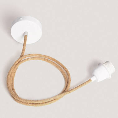 Afbeelding van Hanglamp Rotan en Ramie Kempo Kulu ILUZZIA