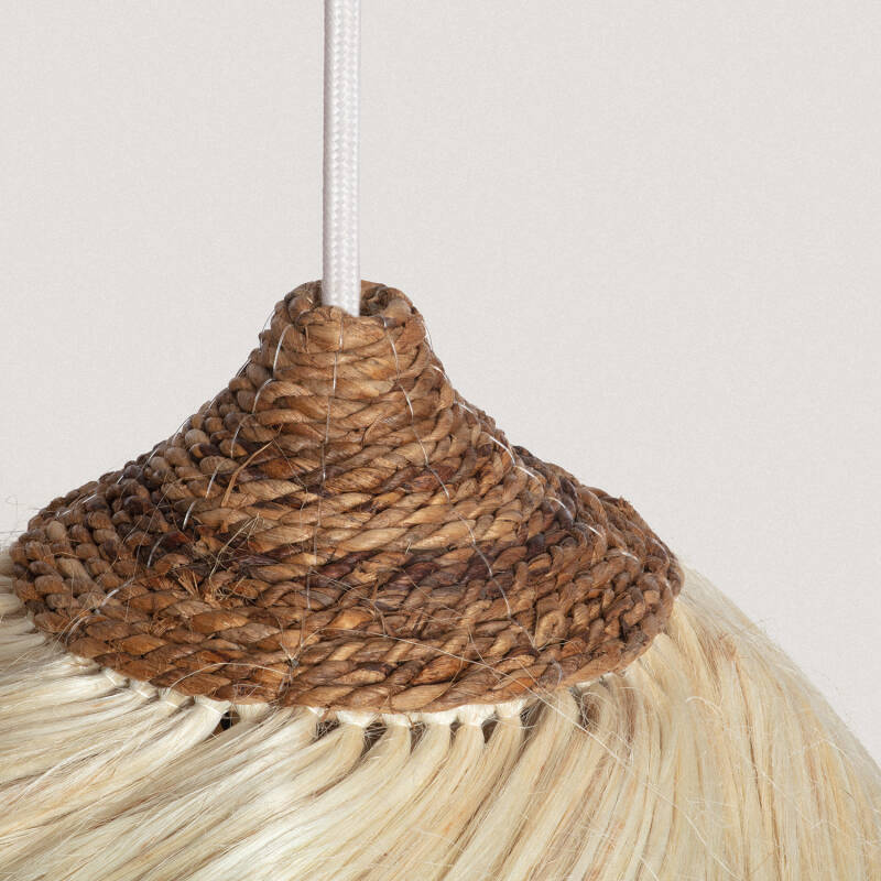 Immagine di Lampada a Sospensione Rattan e Ramia Kempo Kulu ILUZZIA 