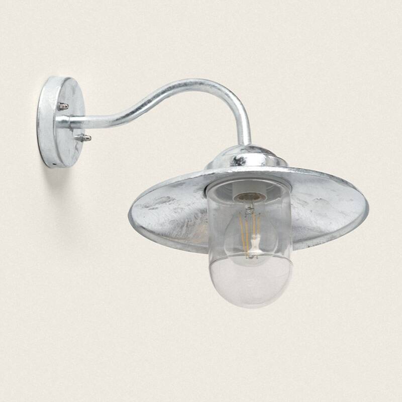 Image of Perth Galvanised Steel Outdoor LED Wall Lamp 