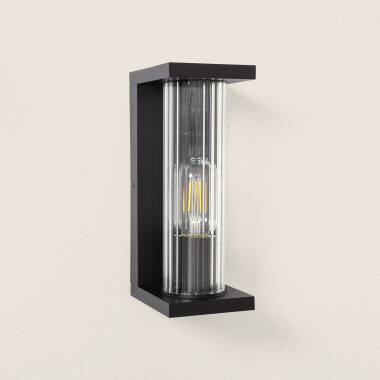 Image of Luton S Aluminium & Glass Outdoor Wall Lamp 