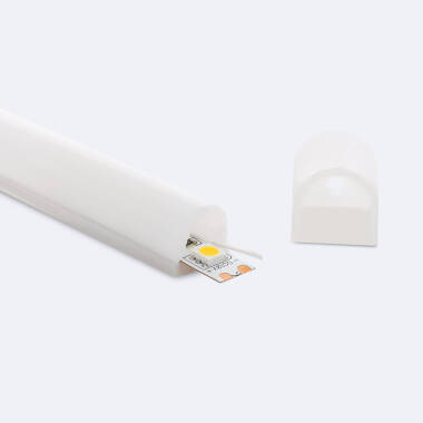 Profil Neon SFLEX 15x13 Halbrund vertikale Kurve für LED Streifen IP20 bis 10 mm