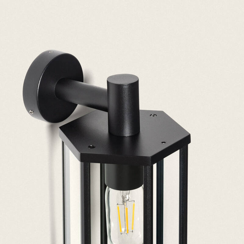 Image of Harlech DN Aluminium & Glass Outdoor Wall Lamp 