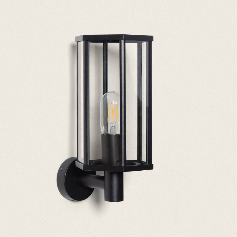 Image of Harlech Aluminium & Glass Outdoor Wall Lamp 