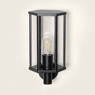 Image of Harlech Aluminium & Glass Outdoor Wall Lamp 