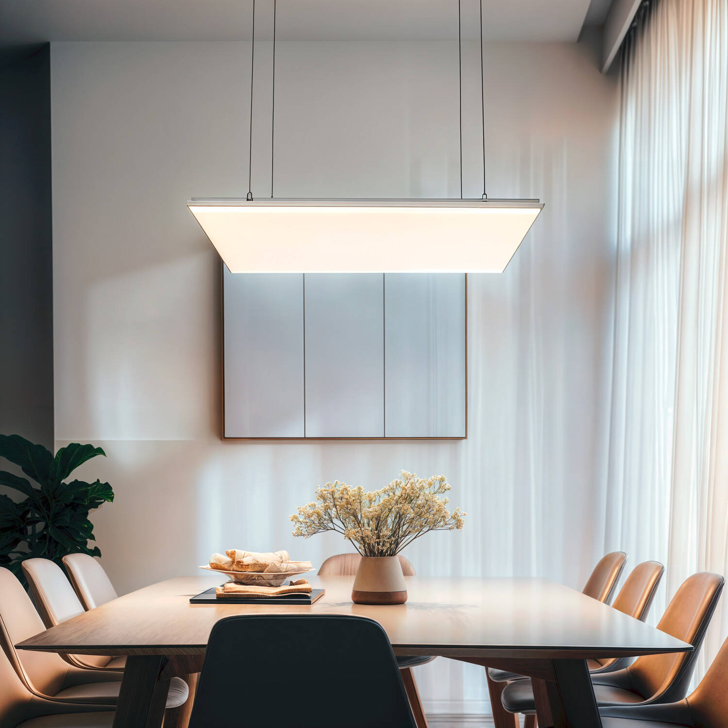 Panel LED 60x60 cm 40W 4000lm LIFUD + Zestaw Zawieszenia linkowego - ciepła biel - szczegoly