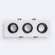Afbeelding van Downlight Ring Vierkant Kantelbaar voor drie LED Lampen GU10 / GU5.3 Zaagmaat 75x235mm