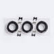 Afbeelding van Downlight Ring Vierkant Kantelbaar voor drie LED Lampen GU10 / GU5.3 Zaagmaat 75x235mm
