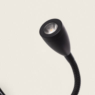 Image de Lampe Murale avec Lumière de Lecture 2.5W Métal Black-Kianga