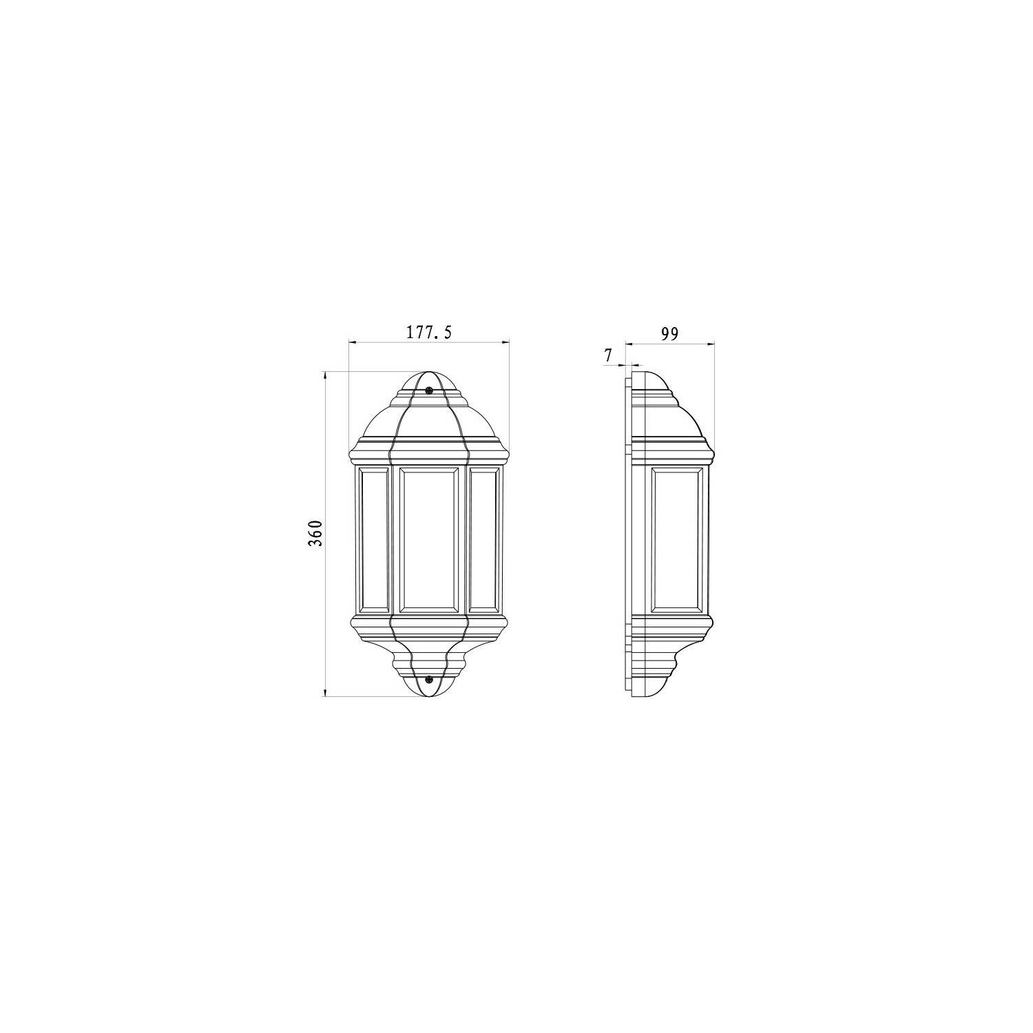 Kinkiet Ścienny Zewnętrzny PC Newquay - widok 3