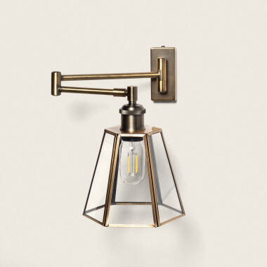 Lampe Murale Métal et Verre Brontom