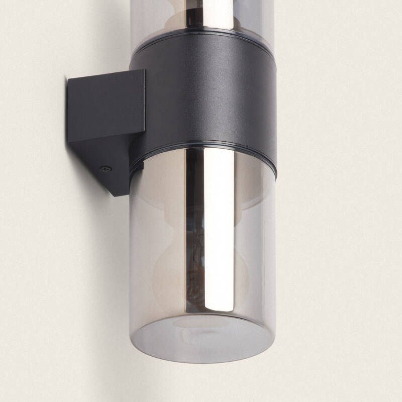 Image of Fiorn Aluminium Outdoor Double Sided Wall Lamp in Black 