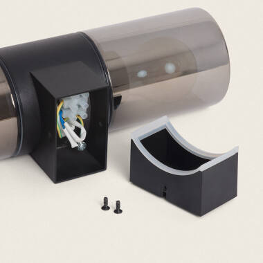 Image of Fiorn Aluminium Outdoor Double Sided Wall Lamp in Black 