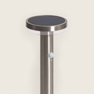 Image de Balise Extérieure sur Pied Solaire LED 5W 50cm Aluminium avec Détecteur de Mouvement Barton