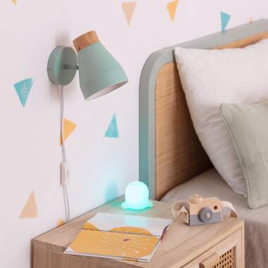 Image of Lypo Metal & Wood Wall Lamp 