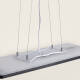 Image de Suspension LED 24W Rectangulaire SwitchCCT Sélectionnable 580X200 mm Double Face Noir