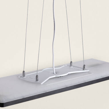 Image de Suspension LED 24W Rectangulaire SwitchCCT Sélectionnable 580X200 mm Double Face Noir