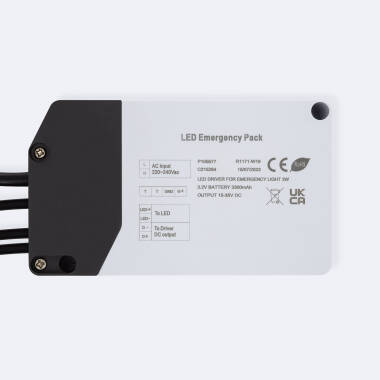 Alimentatore di Emergenza con batteria per Apparecchi Stradali LED 15-50V DC 3W