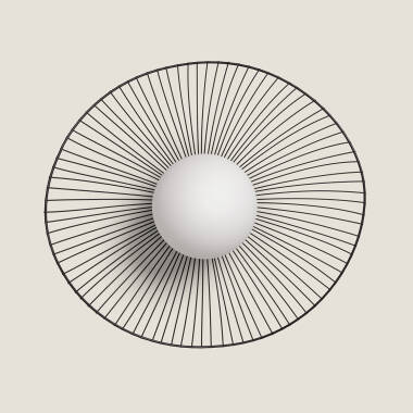 Afbeelding van Plafondlamp Metaal en Glas Moad
