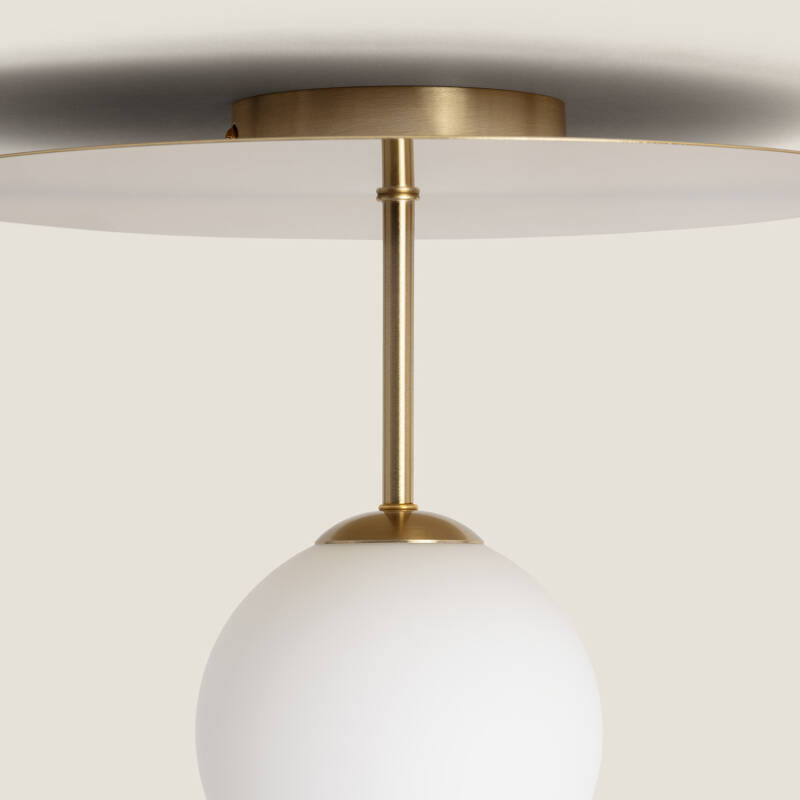 Bild von LED-Deckenleuchte aus Metall und Glas Moonlight Brass