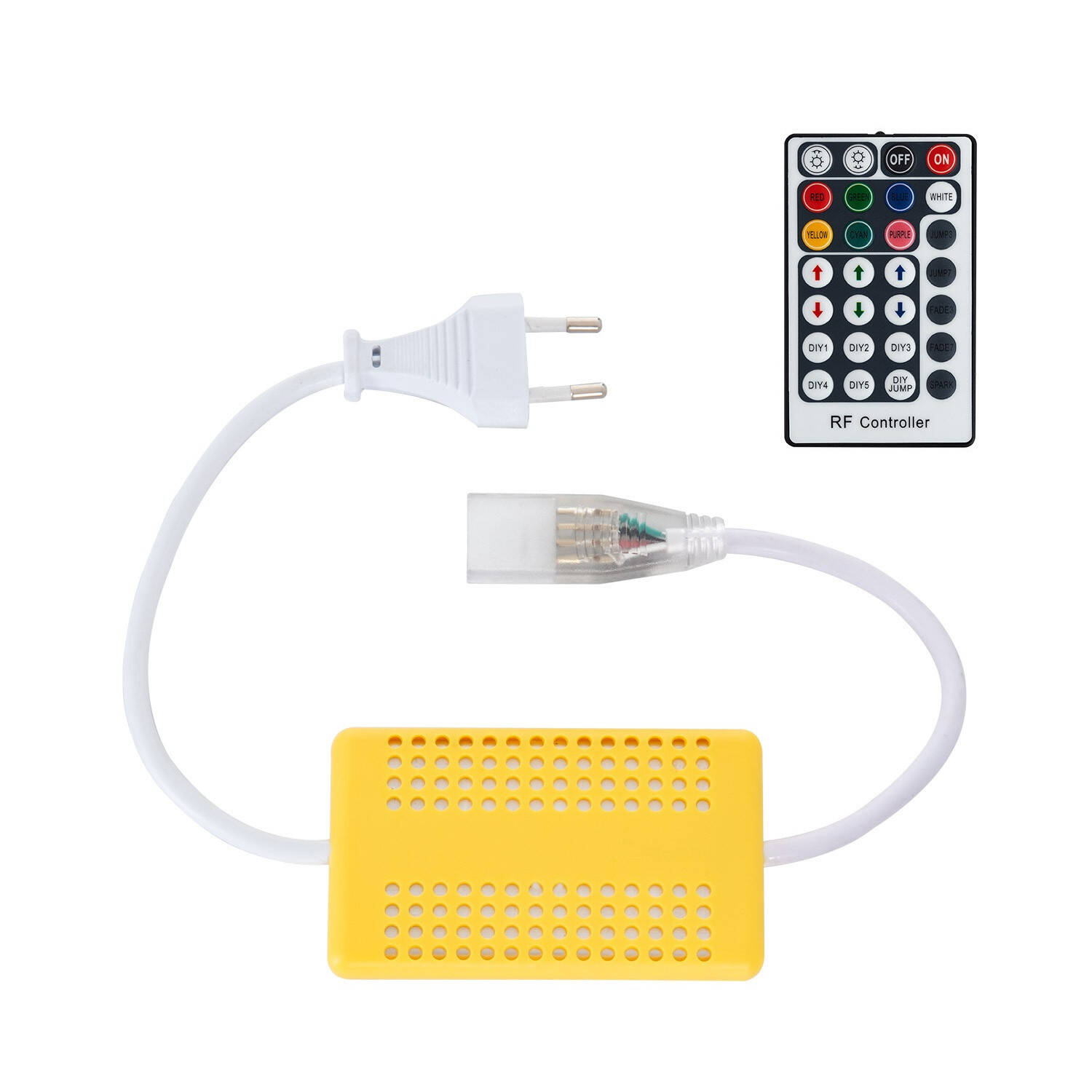 Driver do Taśm LED RGB 220V AC Pilot do Zdalnego Sterowania RF 28 Przycisków - widok szczegółowy