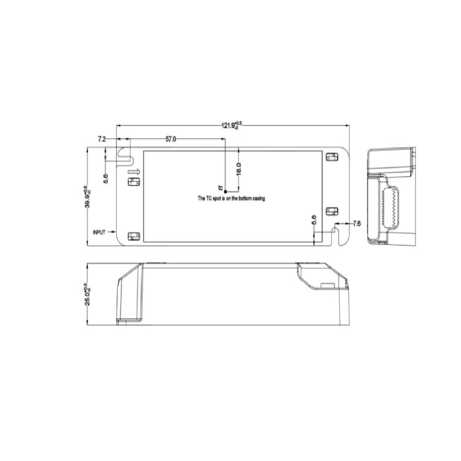 Transformator LIFUD Ściemnialny 1-10V 220-240V No Flicker Wyjście 9-42V 250-500mA 21W LF-AAA020B0500-42 - parametry
