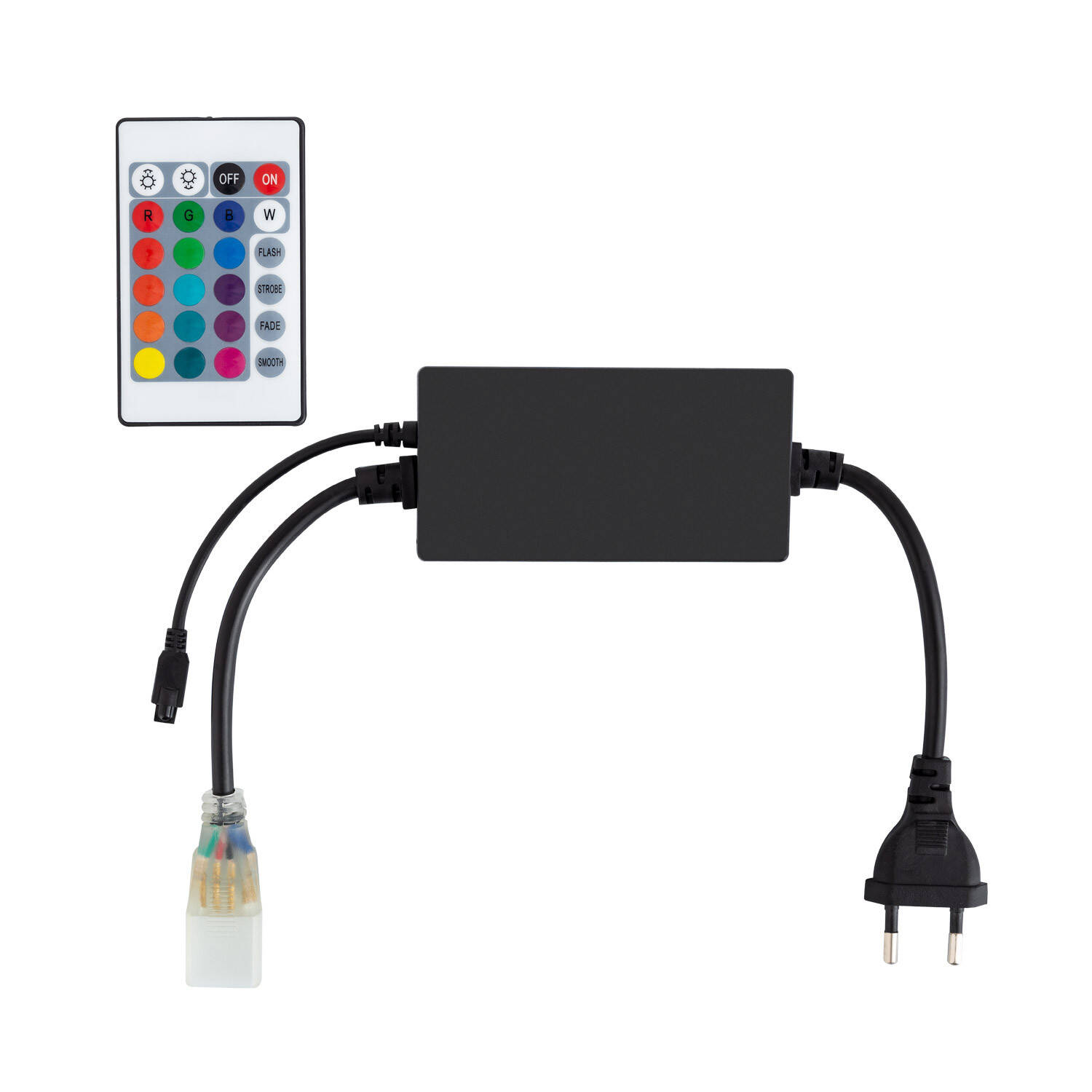 Driver do Taśm LED RGB 220V UltraPower, Pilot IR 24 Przyciski - widok szczegółowy
