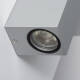 Image de Applique Murale Extérieure Aluminium Miseno Argentée Éclairage Double Face