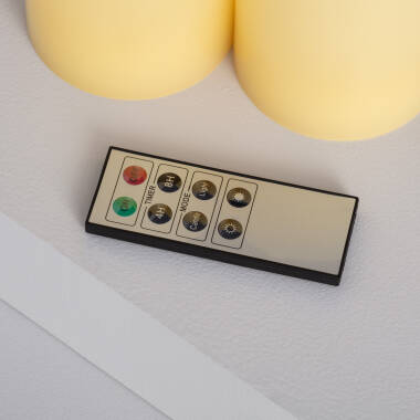 Afbeelding van Set van 3 natuurlijke wax LED kaarsen  + afstandsbediening