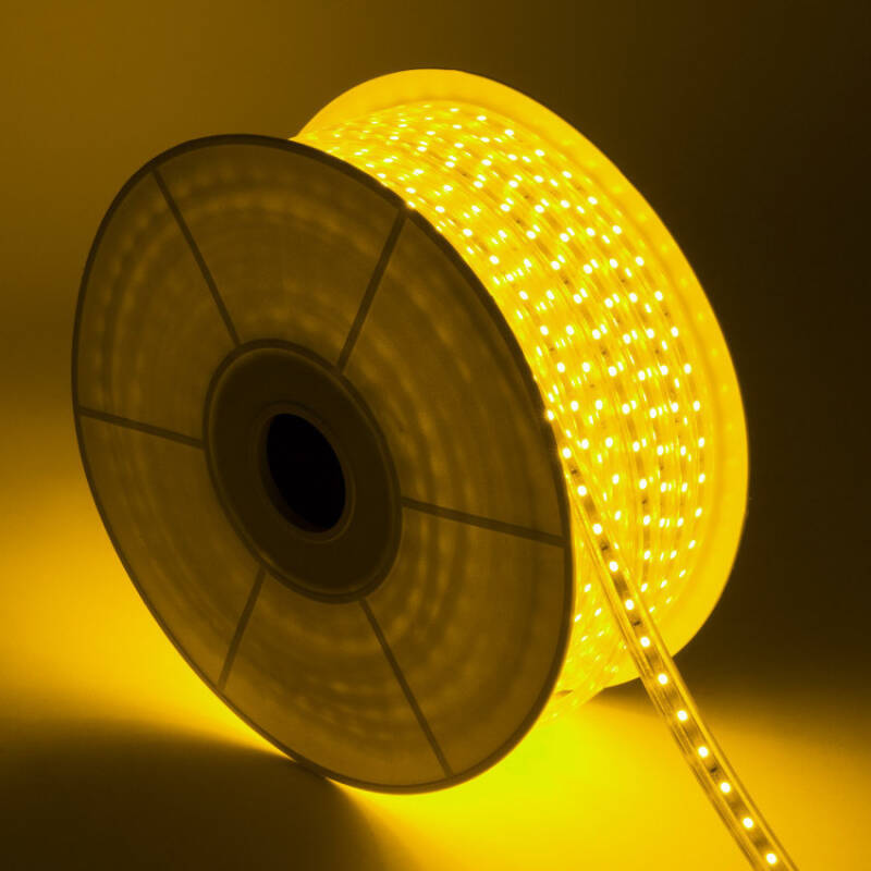 Image of 50m Yellow 220V AC 60LED/m SMD5050 LED Strip 