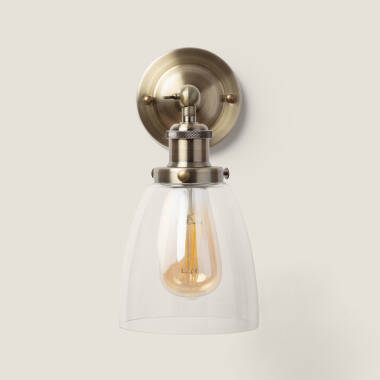 Image of Linstead Metal & Glass Wall Lamp 