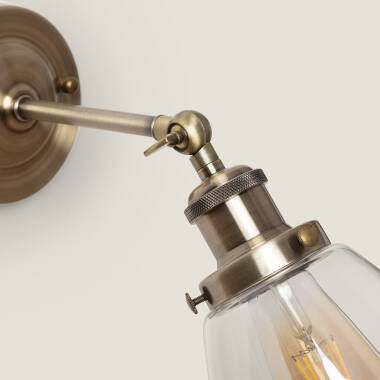 Image of Linstead Metal & Glass Wall Lamp 